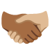 🫱🏾‍🫲🏼 handshake: medium-dark skin tone, medium-light skin tone display on Google